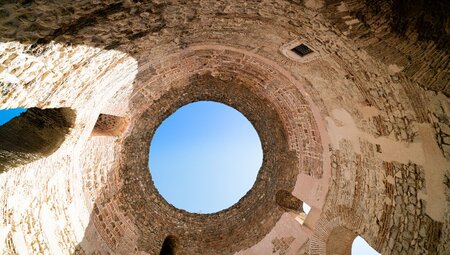 Skylight interior of Dicoletians Palace, Split