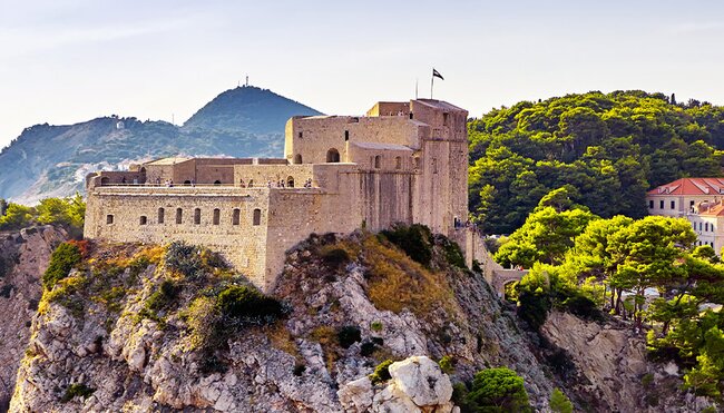 ZMPJC - Panorama of the colourful coast of Dubrovnik, Croatia