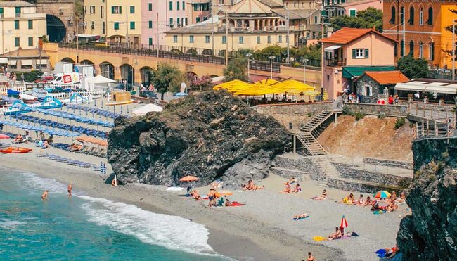 Colourful houses and coastline of Cinque Terre