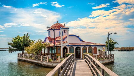 Nikolaos floating monastery in Xanthi, Pomachochoria, Greece