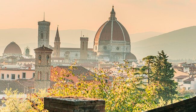 Panorama of old town Florence with the Duomo, Italy