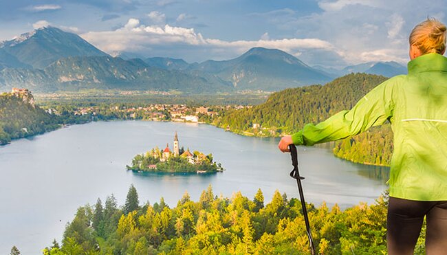 hiking around lake bled