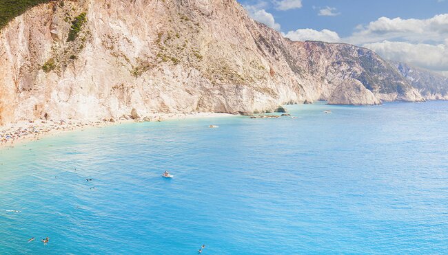 White cliffs of Lefkada, Greece