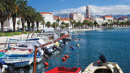 Boats in harbour of Split, Croatia