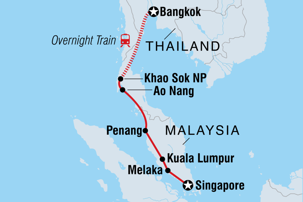 Bangkok to Singapore  Rundreise internationale Kleingruppe