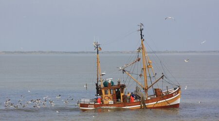 Ostfriesland Fischerboot auf dem Meer