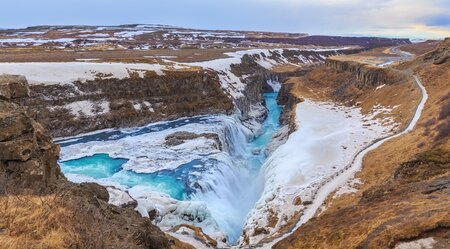 Island Wasserfall Gullfoss