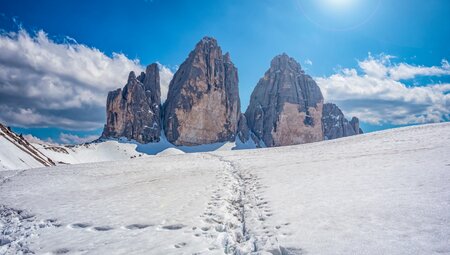 Winterwandern in den Sextener Dolomiten für Singles und Alleinreisende