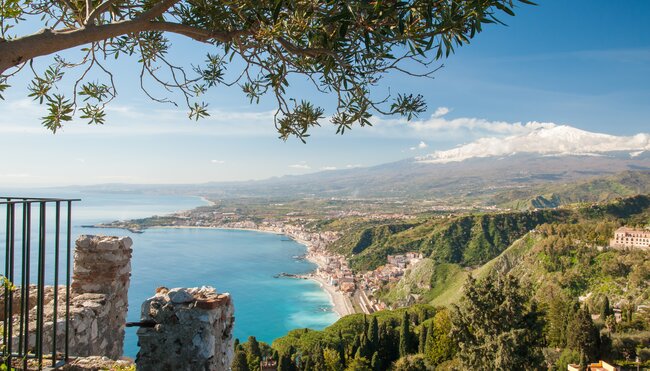 Aussicht auf Giardini Naxos