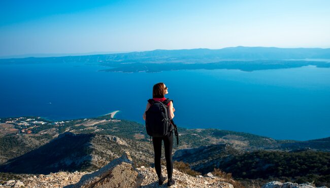 Aussicht übers Meer von Dalmatien
