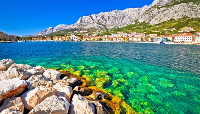 Kroatien Dalmatien Blick Makarska