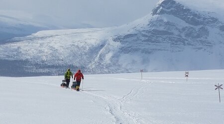 Skitour auf dem Kungsleden von Abisko nach Vakkotavare