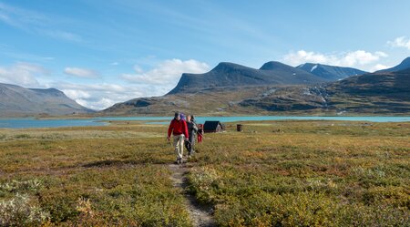 Wanderer auf den Kungsleden