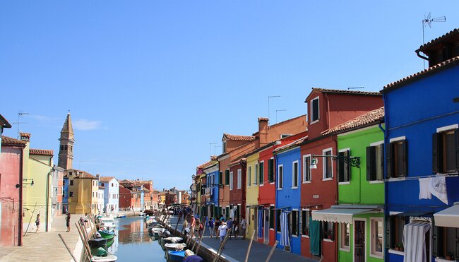 Venedig bunte Gasse