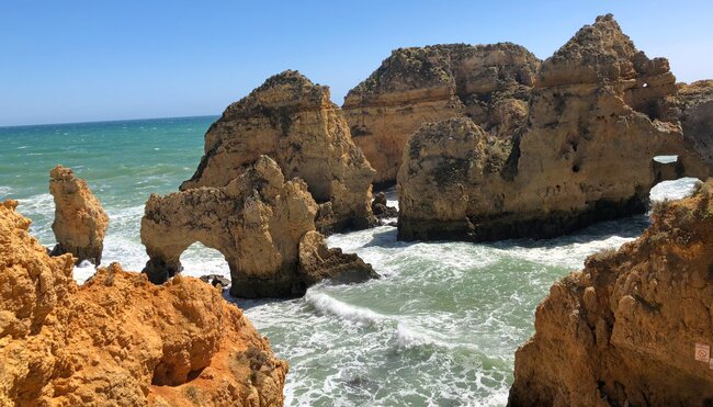 Algarve Fels Brandung