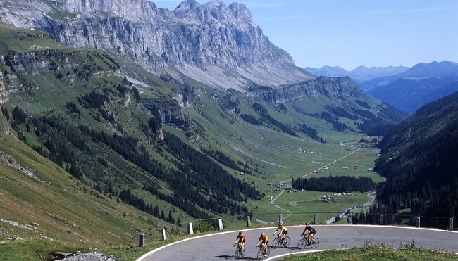 Fahrradstrecke mit Panorama 