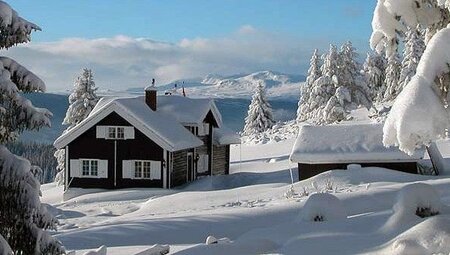 Silvester in den Bergen Norwegens