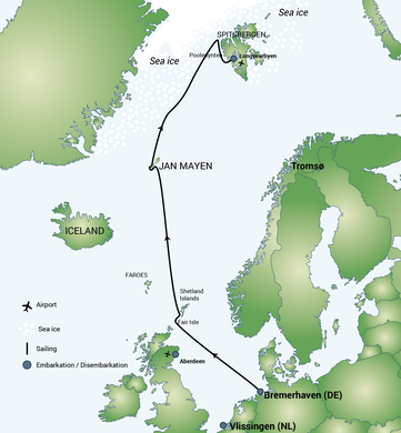 Reiseroute | © Oceanwide Expeditions