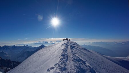 Mont Blanc - am Seil unseres Bergführers zum höchsten Berg der Alpen