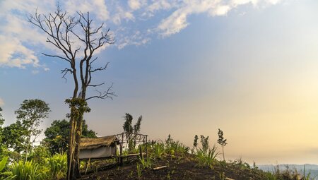 Aussicht über die Landschaft von Laos