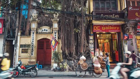 Treiben auf den Straßen von Vietnam