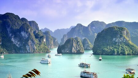 Blick auf die Halong Bucht