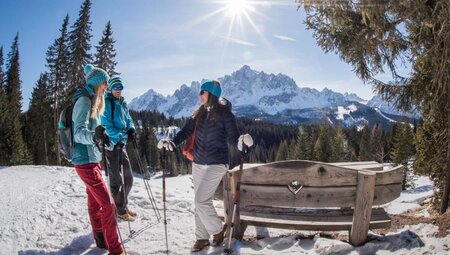 Winterliche Wanderung in den tief verschnneiten Dolomiten - Winterwandern