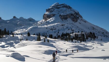 Silvester auf der Faneshütte - Schneeschuhwandern in den Dolomiten