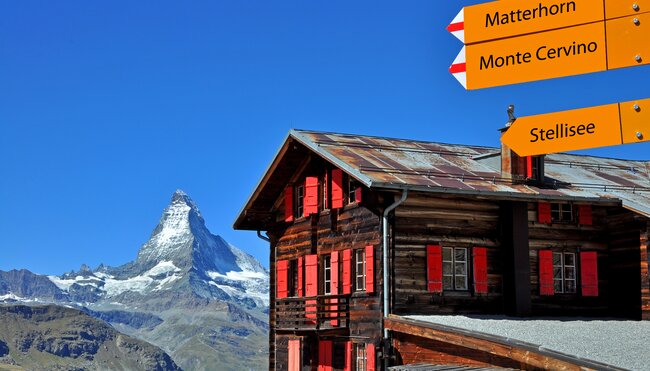 Zermatt in den Schweizer Alpen - Wandern am Fuße des Matterhorn