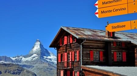 Zermatt in den Schweizer Alpen - Wandern am Fuße des Matterhorn