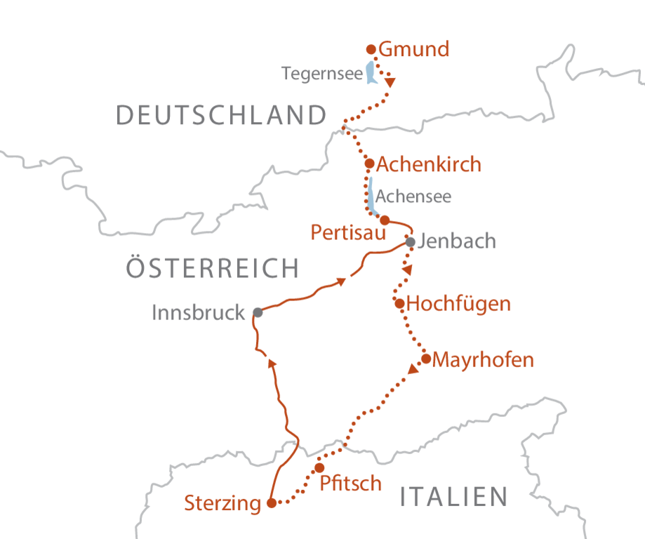 Alpenüberquerung Tegernsee - Sterzing individuell - Individuelle