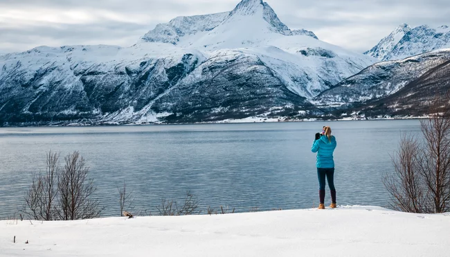 Mit Schneeschuhen in Norwegen