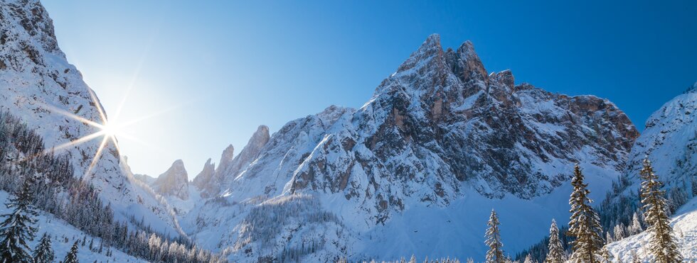 Wintermorgen Dolomiten Südtirol