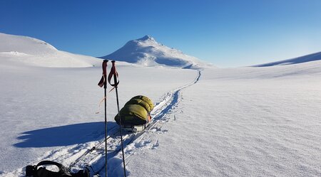 Wintertour in den Sarek-Nationalpark mit Zeltübernachtung