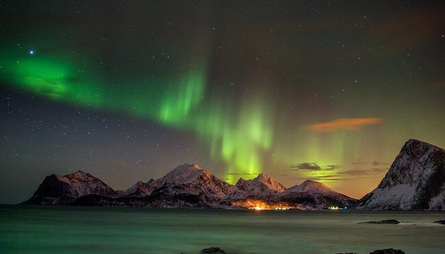 Schneeschuhwandern auf den Lofoten