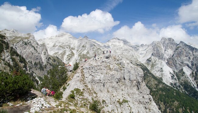 Albanische Alpen Valbona Pass Jezerca Gipfel Albanische Alpen Valbona Pass Jezerca Gipfel