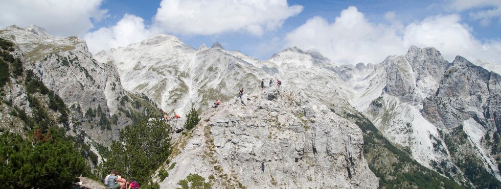Albanische Alpen Valbona Pass Jezerca Gipfel