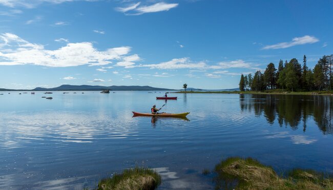 Kanutour Uddjaur Lappland