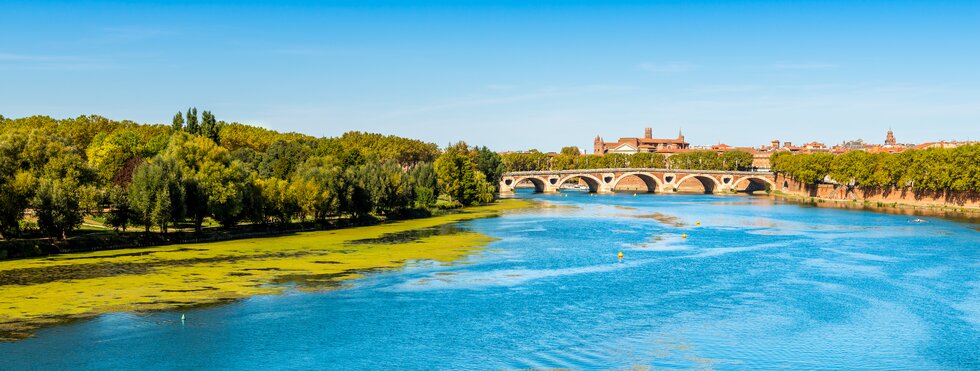 Fluss Garonne Pont Neuf Toulouse