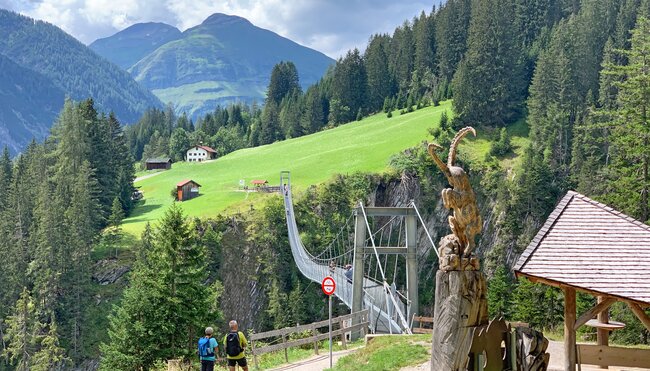 Lechweg Ausblick Hängebrücke