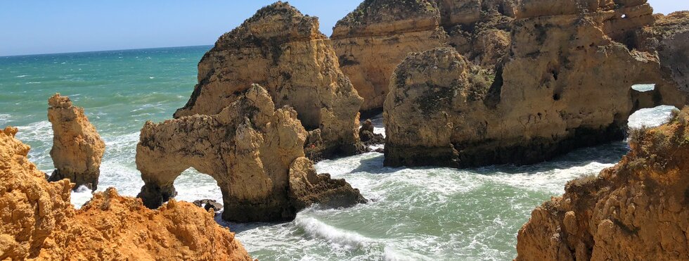 Algarve Küstenabschnitt Klippen
