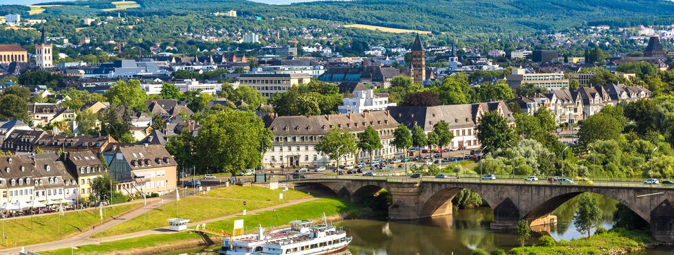 Blick auf Trier im Sommer