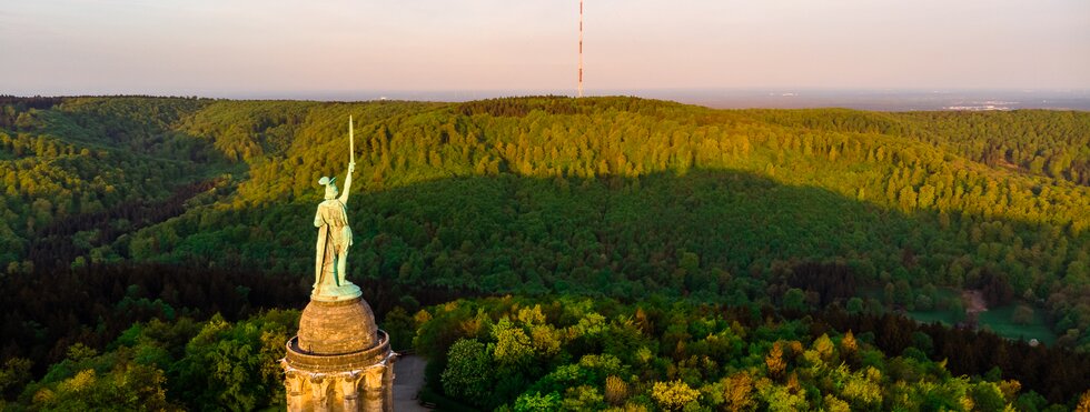 Luftbild vom Hermannsdenkmal