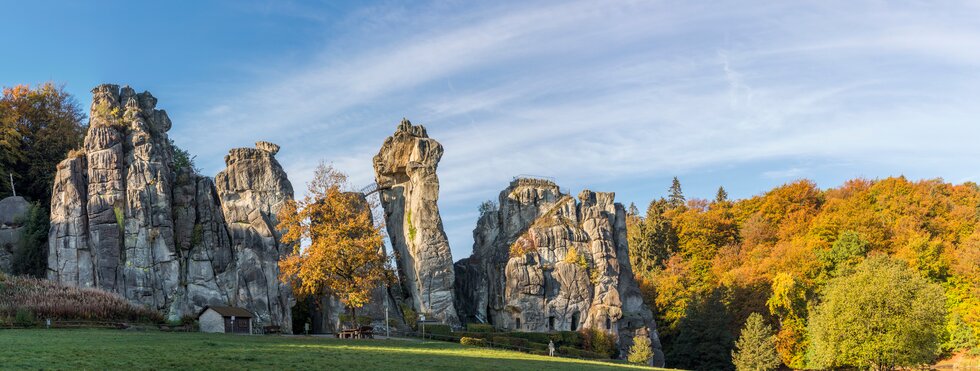 Externsteine im Teutoburger Wald bei Bad Meinberg