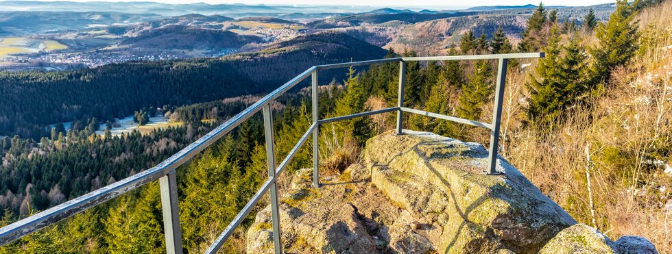 Aussichtspunkt am Rennsteig in der Nähe von Steinbach-Hallenberg