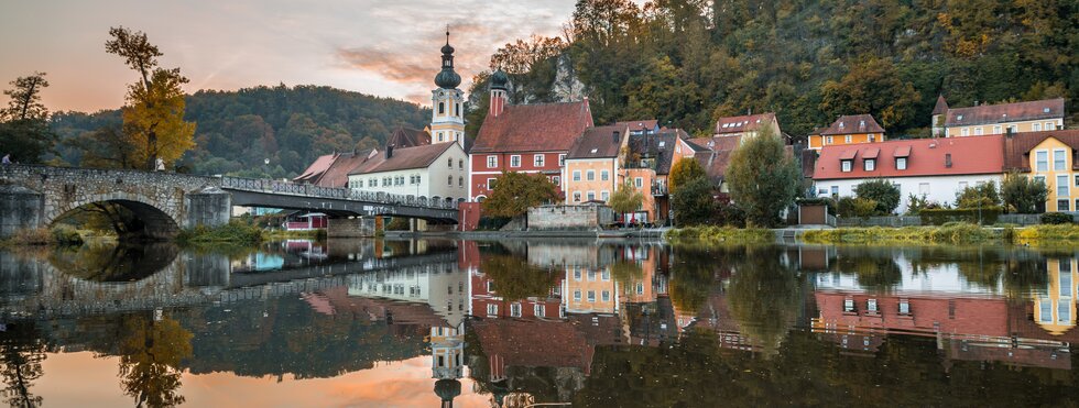 Blick auf den Ort Kallmünz an der Naab