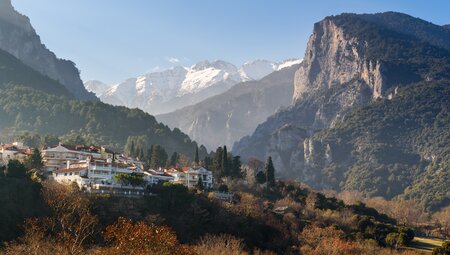 Olympos Trek mit Berghütten