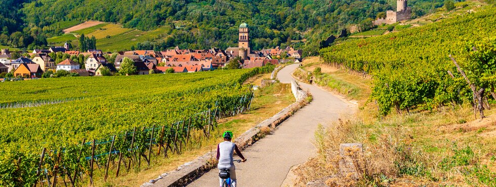 Kaysersberg Radfahrerin