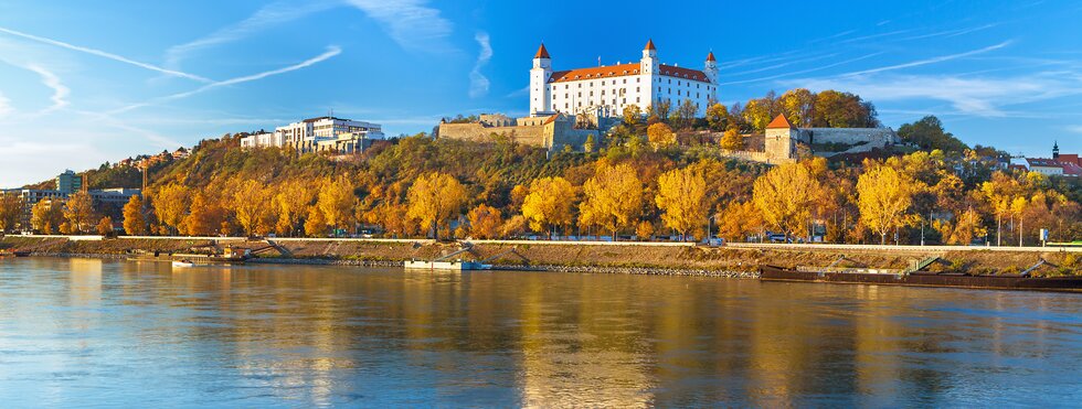 Blick auf Bratislava an der Donau