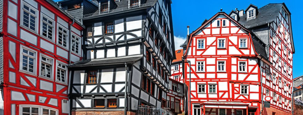 Historische Straßen der Altstadt von Marburg
